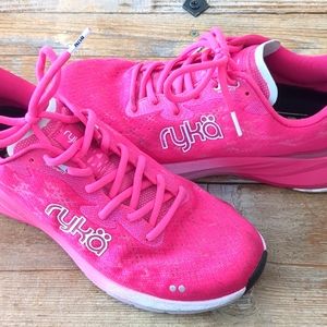 Ryka Womens Euphoria Run Hot Pink Athletic and Training Shoes Sneakers Work